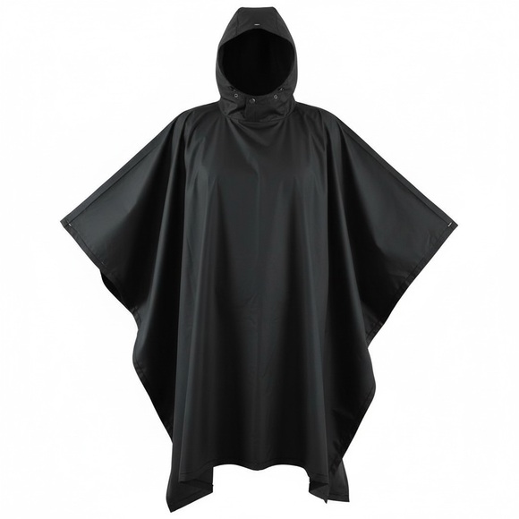 totes Other - Totes Unisex OS Rain Poncho, Lightweight Reusable & Packable, Black or Navy Blue
